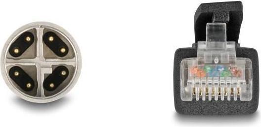 Produktbild Delock M12 Kabel X-kodiert 8 Pin Stecker zu RJ45 Stecker Cat (S/FTP, CAT5e, 10 m)