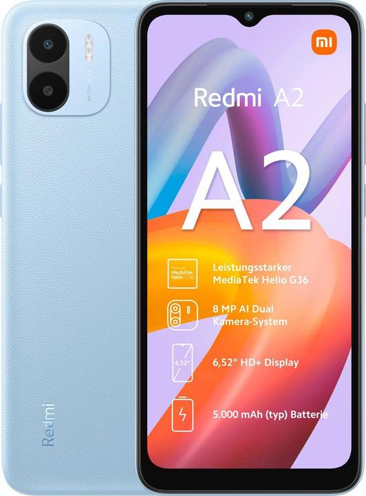 Xiaomi Redmi A2 (32 GB, Light blue, 6.52", Dual SIM, 8 Mpx, 4G)