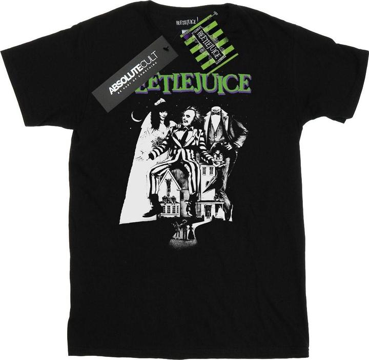 Immagine prodotto Beetlejuice Maglietta Boyfriend da donna/ragazzo in cotone Mono Poster (3XL)