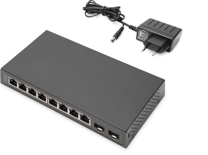 Produktbild Digitus 8-Port Gigabit + 2 Gigabit SFP Ports (8 Ports)