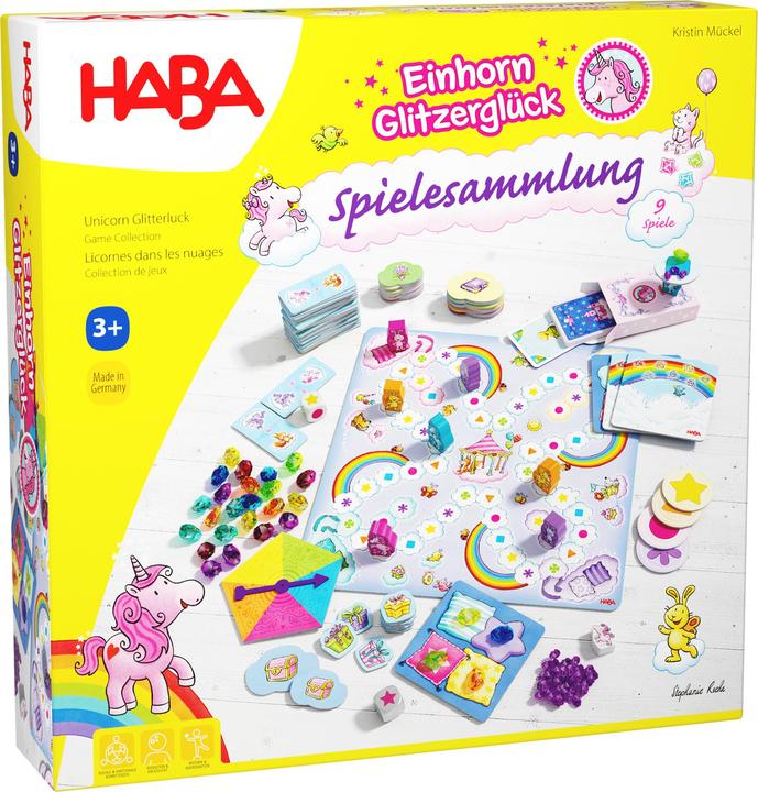 Immagine prodotto Haba Collezione di giochi della felicità con i glitter degli unicorni (Tedesco, Francese, Italiano, Inglese)