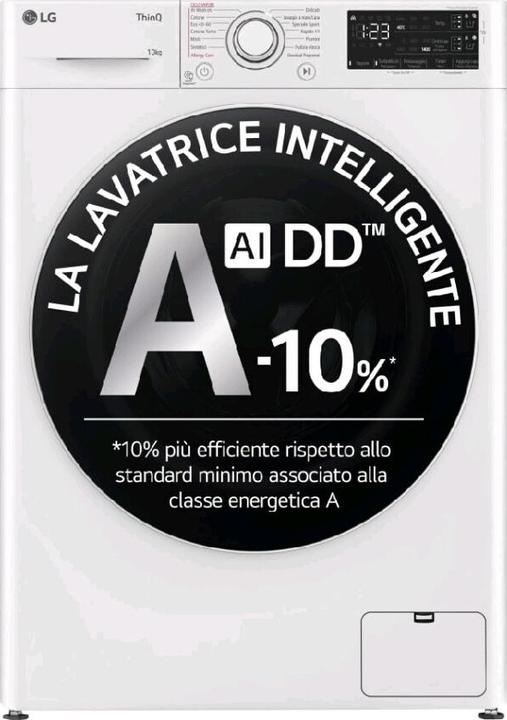 Image du produit LG F4R3710NSWW Lave-linge 10 kg AI DD, Classe A-10%, 1400 tr/min, Auto-dosage, Wi-Fi (10 kg, Gauche)