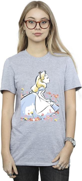 Immagine prodotto Disney Alice In Wonderland Sketch Flowers Maglietta Ampia Donna (4XL)