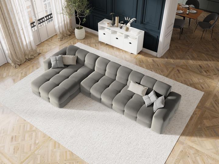 Actual product image Micadoni Velvet Left Corner Sofa, "Kendal", 5 Seats, 357x173x79Made in Europe (Corner sofa)