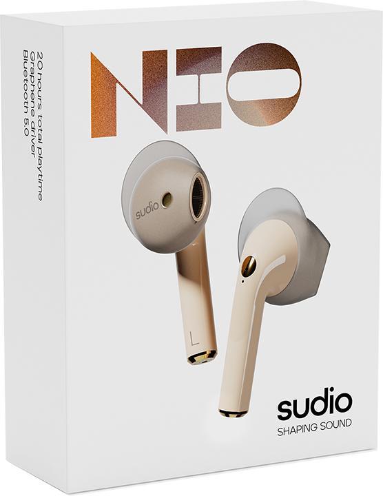 Actual product image Sudio Nio Headset Stereo (TWS) In-ear Calls/Music Bluetooth Sand (20 h, Wireless)