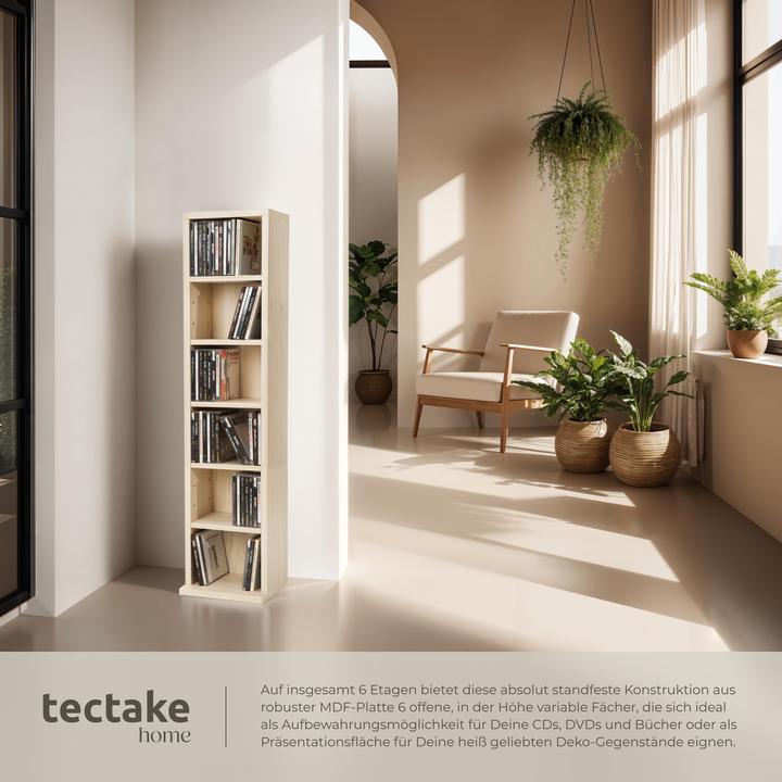 Produktbild tectake CD Standregal (21 x 20 x 90 cm)