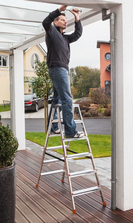 Produktbild Krause 120410 Leiter Klappleiter Aluminium (Gerüst, 115 cm)