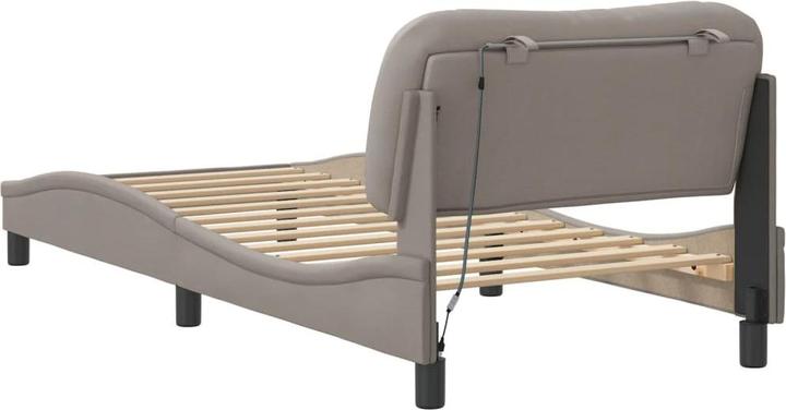 Actual product image VidaXL Bed frame with LED fabric (90 x 190 cm)