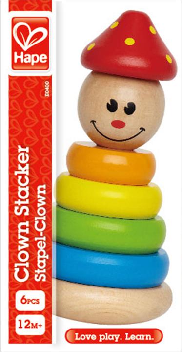 Actual product image Hape Stacking clown 6pcs.