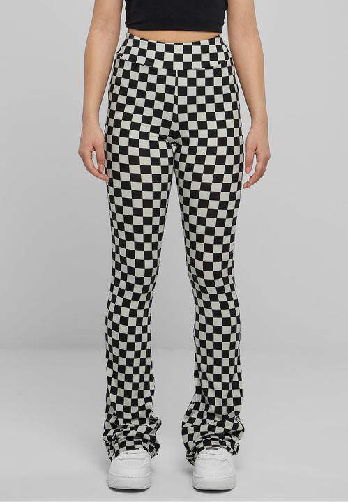 Actual product image Urban Classics Ladies Checked Boot Cut Leggings (XL)
