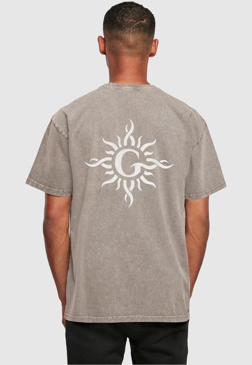 Actual product image Merchcode Godsmack - Lunar Phases Acid Washed Oversize Tee - 138063 (XXL)
