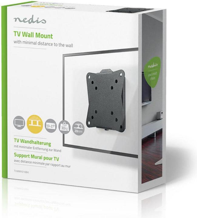 Actual product image Nedis Fixed TV wall mount | 13-27 " | Maximum supported screen weight: 30 kg | Minimum W (Wall, 27", 30 kg)