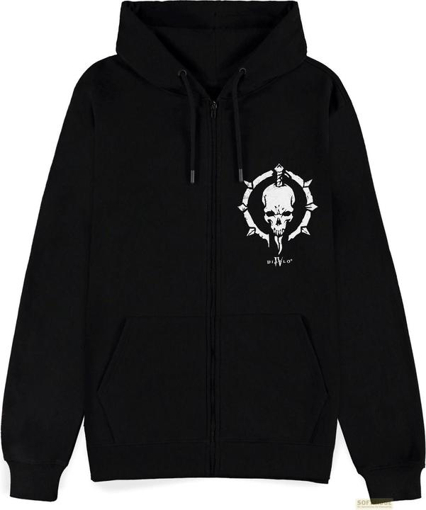 Actual product image Difuzed Diablo IV Zipper Hoodie Sweater Necromancer Sigil Size S (S)