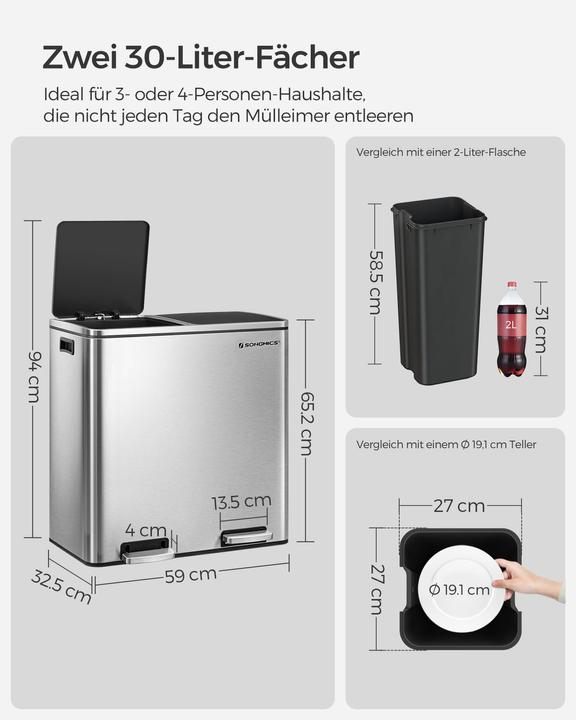 Actual product image Jamb Mülleimer (60 l)