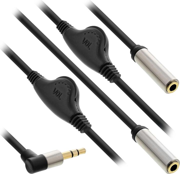 Produktbild InLine Slim Audio Y-Kabel Klinke 3 (0.25 m, 3.5mm Klinke (AUX))