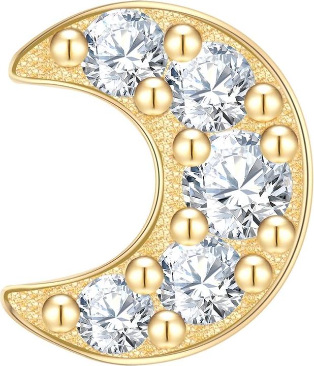 Actual product image Glanzstücke München Ladies stud earrings moon sterling silver - 37406 (Sterling Silver)