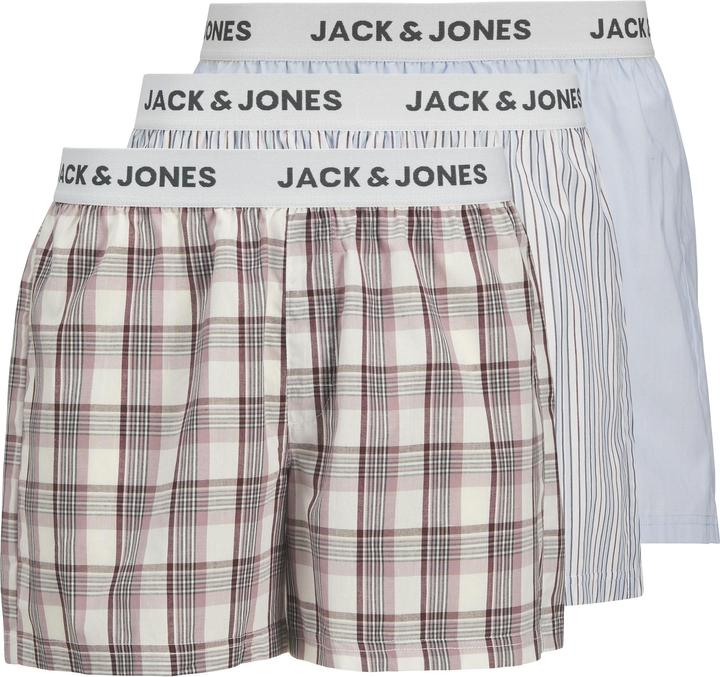 Image du produit Jack & Jones Jacalvin Woven Boxers 3 Pack Ln (S)