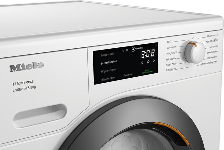 Image du produit Miele Wärmepumpen-Trockner TEC645WP EcoSpeed&8kg (8 kg, Gauche)