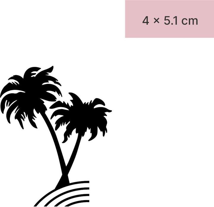 Produktbild minink Temporäres Tattoo – Zwei Palmen