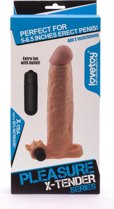 Actual product image Lovetoy Pleasure X-Tender Vibrating Penis Sleeve 4