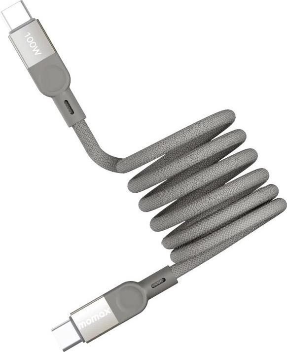 Actual product image Momax Mag Link charging cable Type-C to Type-C - Titanium (1 m, 100 W)
