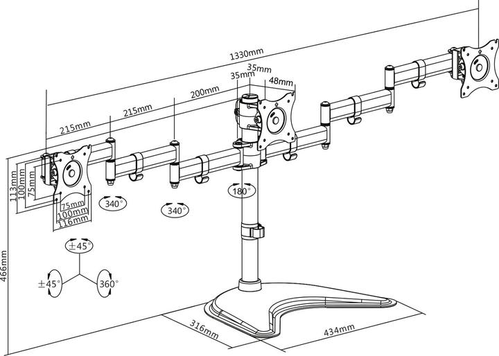 Produktbild Digitus DA-90402 (Tisch, 27")