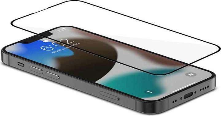 Actual product image Moshi AirFoil Pro for iPhone 13 mini - Black (Clear/Glossy) (1 Piece, Apple iPhone 13 mini)