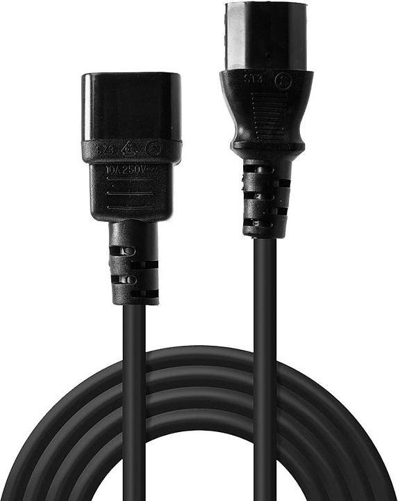 Actual product image Lindy IEC power cable C14 to IEC C13 (1 m)