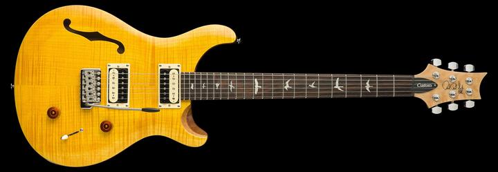 Image du produit PRS SE Custom 22 Semi-Hollow - Jaune Santana (Guitare électrique, Érable, Acajou, Palissandre)