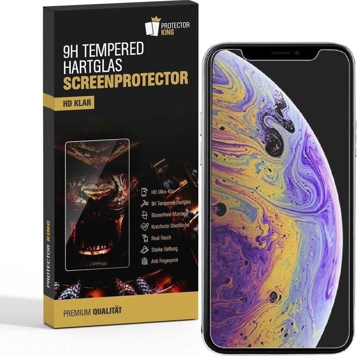 Produktbild Protectorking 3x echtes Tempered 9H Panzerhartglas 3D KLAR (3 Stück, Apple iPhone XS)