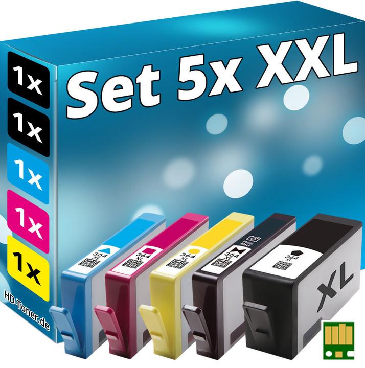 Immagine prodotto Druckfuxx 5x CHIP PATRONEN für HP-364XL 5510 5514 5515 5520 5522 5524 6510 6520