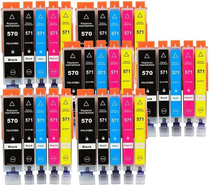 Actual product image Hermex Compatible Ink Cartridge XL for Canon PIXMA TS6050 (M, Y, FC, PGBK, C)