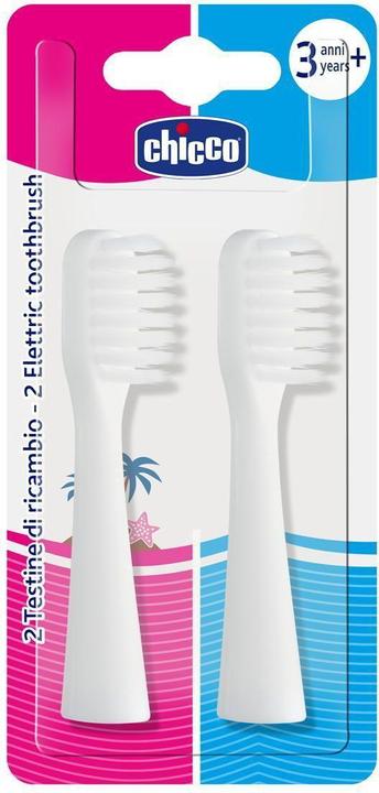 Chicco Ersatzbürstenköpfe zu elektrische Zahnbürste 3y+ italienisch/deutsch (2 x)