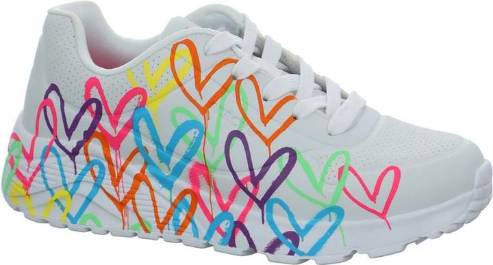 Produktbild Skechers 314064L/WMN Uno Lite-Spread The Love Kinder Mädchen Damen Sneaker Turnschuhe weiss/bunt/neon (32)