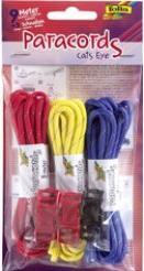 Actual product image Folia Bringmann 83302 - Paracord Set Camouflage, 3 cords of 3 m each and 3 fasteners - ideal for
