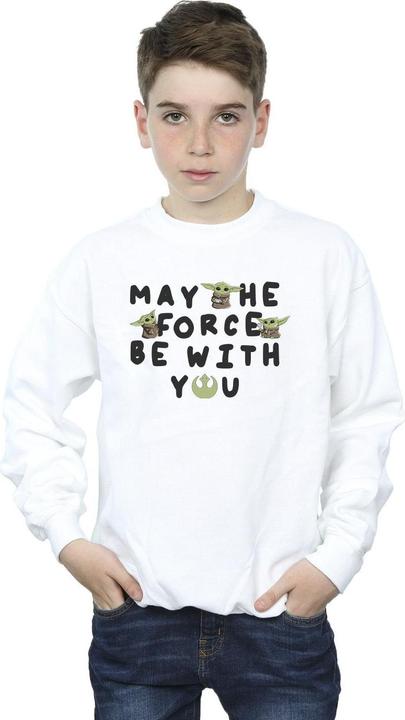 Produktbild Star Wars The Mandalorian Grogu May The Force Be With You Sweatshirt Jungen (140, 146)