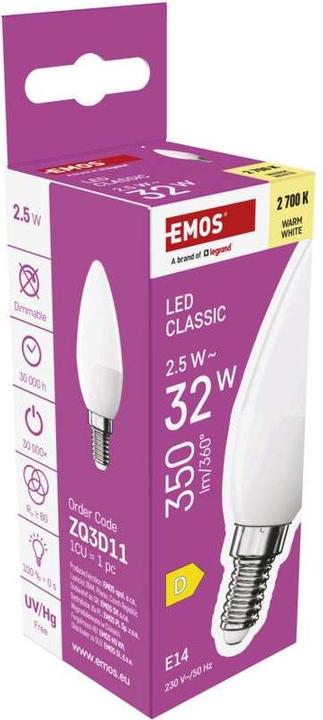 Produktbild Emos Classic (E14, 2.50 W, 350 lm, 1 x, D)