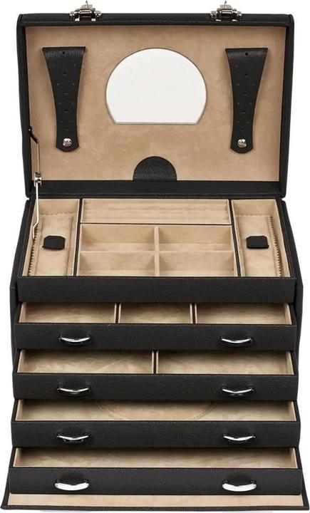 Produktbild Windrose Beluga Schmuckkoffer 26,5 cm Leder