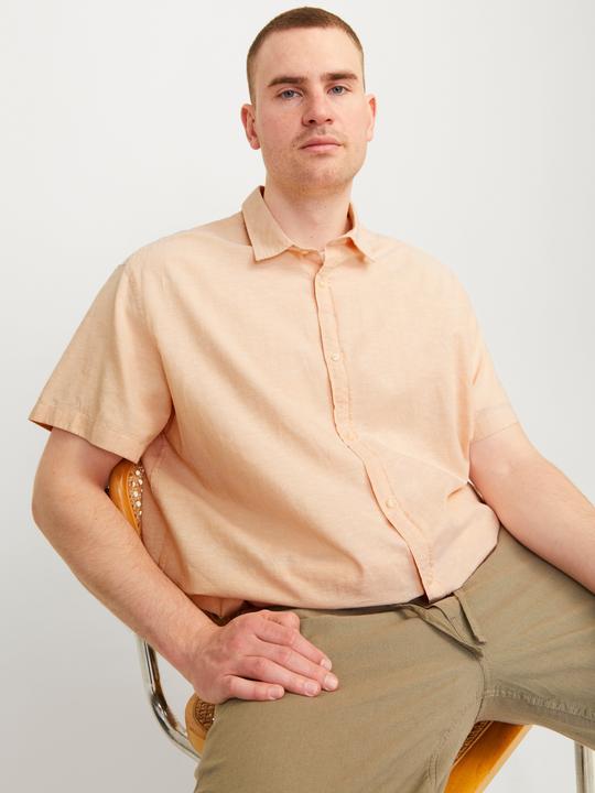 Actual product image Jack & Jones Jjelinen Blend Shirt Ss Sn Pls (4XL)