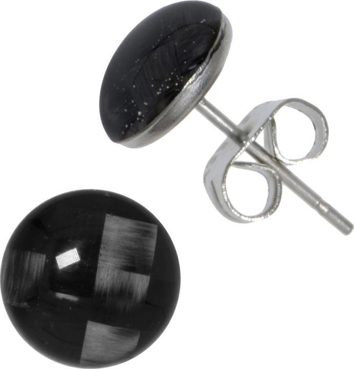 Bijouteria Ohrstecker (Edelstahl, Carbon, Epoxiharz)