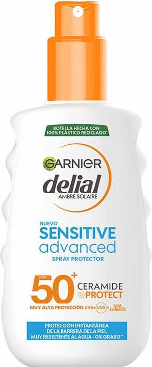 Actual product image Garnier SENSITIVE ADVANCED protective spray SPF50+ 150 ml (Sun spray, SPF 50, 150 ml)