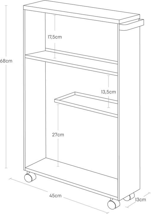 Produktbild Yamazaki Halbgeschlossener Aufbewahrungswagen TOWER
