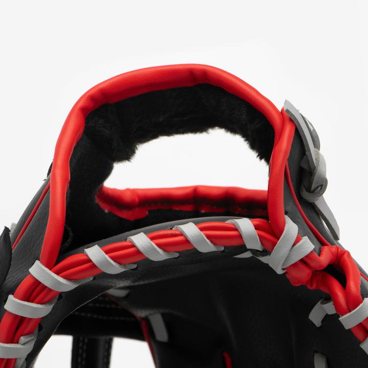 Produktbild Kipsta Damen/Herren Baseball Handschuh - BA100 LHT schwarz/rot (12.50")