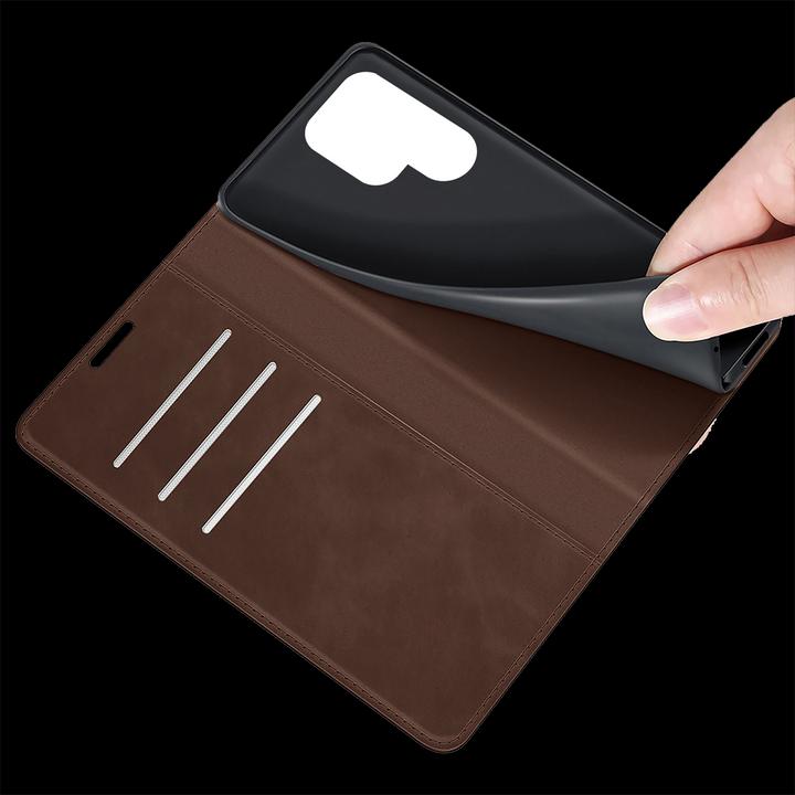 Actual product image Cazy Book Case Compatible with Samsung Galaxy S23 Ultra - Cover Foldable Magnetic Synthetic Leather - (Samsung Galaxy S23 Ultra)
