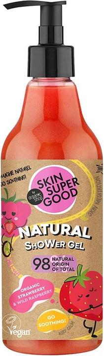 Skin super good Natürliches Bio-Erdbeer-Badegel mit Diffusor 500ml (Körpercreme, 500 ml)
