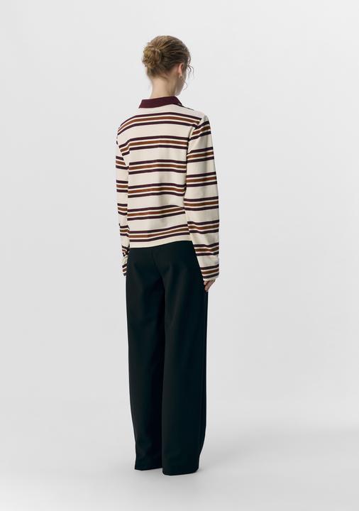 Produktbild Object Gestreiftes Langarm-Poloshirt (L)