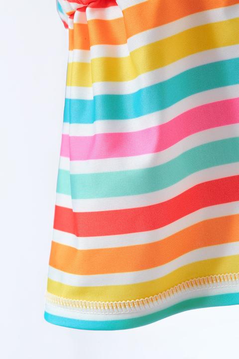 Actual product image Frugi UV+ Legionnaires Seaside Stripe swim cap (1, 2)