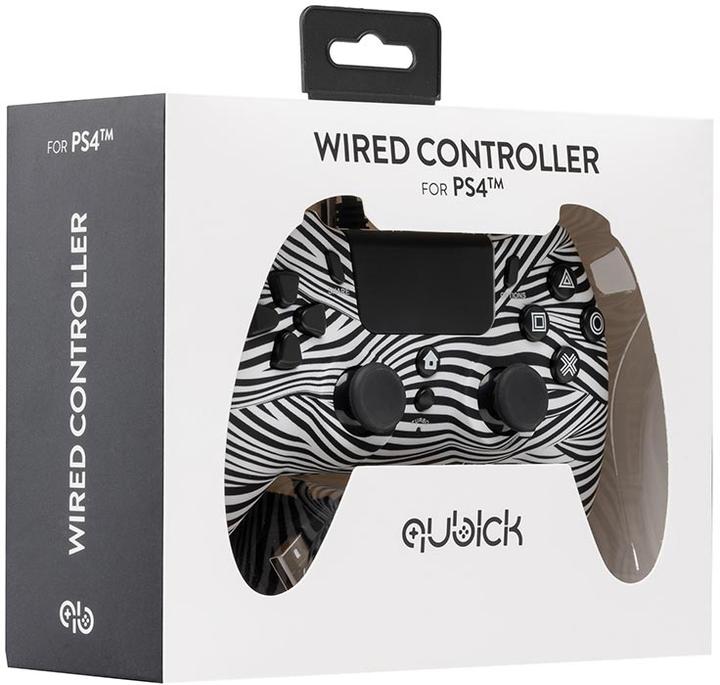 Immagine prodotto Qubick Wired Controller Nero Bianco (PS4) (PS4, PC)