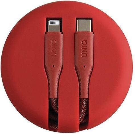 Immagine prodotto Uniq Cavo MFI Halo USB-C - Lightning 18W, nylon estraibile 1,2 m rosso (1.20 m, USB 2.0, 18 W)