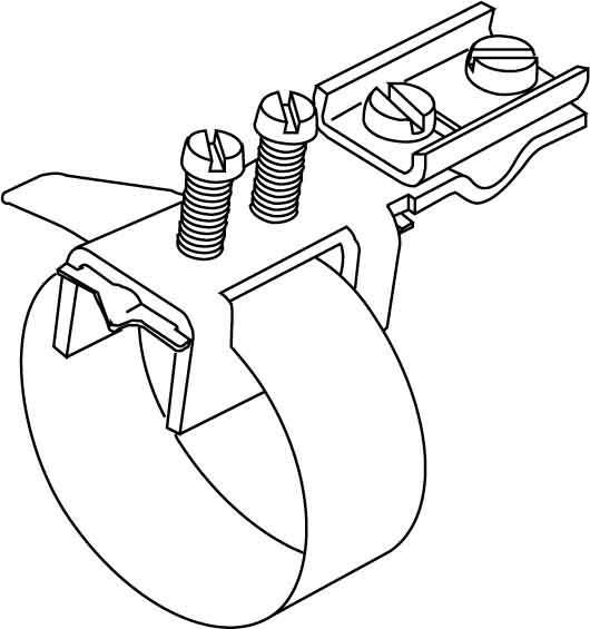 Actual product image Kleinhuis HKL 39/4 Earthing strap clamp D=25-114mm